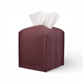 Caja de pañuelos de Cuero (Classic-Textured Deep Brown, 1 Pack)