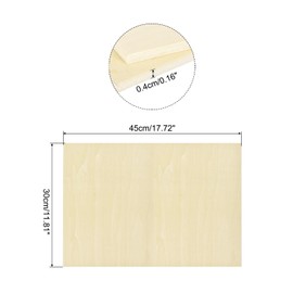 MECCANIXITY Basswood Sheet 18 x 12 x 5/32 Inch Unfinished Wood Boards Plywood for Crafts Laser Cutting with Smooth Surfaces
