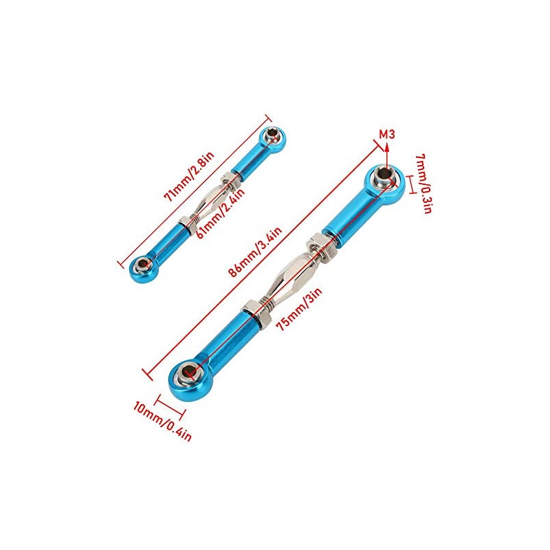T best RC Pull Rod, 6 Pieces Adjustable Servo Left