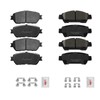 Fraxle Front and Rear Ceramic Brake Pads Set with Hardware