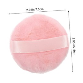 Vaguelly 2 pcs Makeup Powder Puff Washable Furry Cosmetic Sponge for Blending Face Powder for Women for Home Travel Use Comfortable Touch Easy to Clean