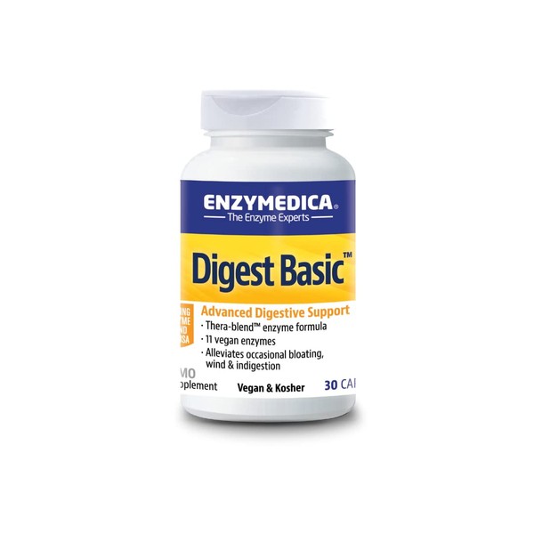 ENZYMEDICA - Digest Basic (30 Kapseln) | Verdauungsenzyme zum stärken der Darmflora für empfindliche Magen, Bakterienkulturen für eine gesunde Verdauung gegen Magen & Verdauungsbeschwerden