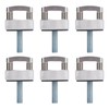 6PCS Hard Top Quick Removal Fastener Thumb Screw with D
