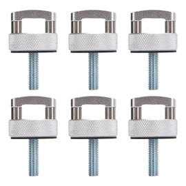 6PCS Hard Top Quick Removal Fastener Thumb Screw with D Rings Billet Aluminum for Wrangler JK JLU JT 2dr Unlimited 4dr 2007 to 2018 Silver