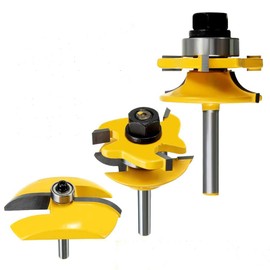 1/2/3 Piece Groove and Tongue Tongue and Groove Set Router Bit Set Woodworking Milling Wood Cutter Tool
