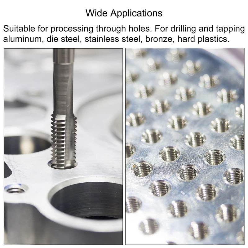 sourcing map 6-32 UNC Straight Flute Thread Tap and 2.8mm