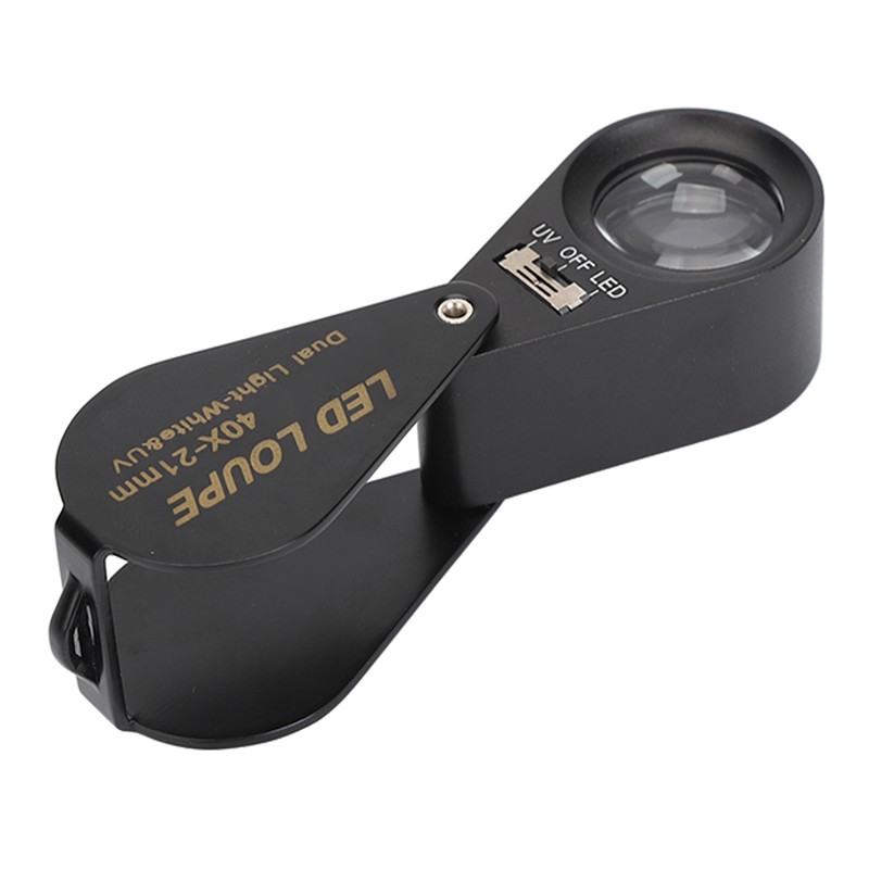 Jewelry Magnifier 40X 21mm Lens Foldable Magnifying Eye Loupe with