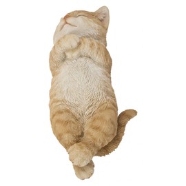 Hi-Line Gift Sleeping Cat - Orange