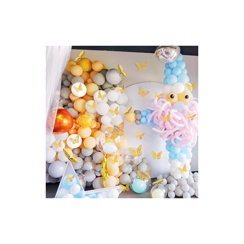 144pcs Mariposas Decorativas 3D, Adornos de Mariposa 3D para Cupcakes,