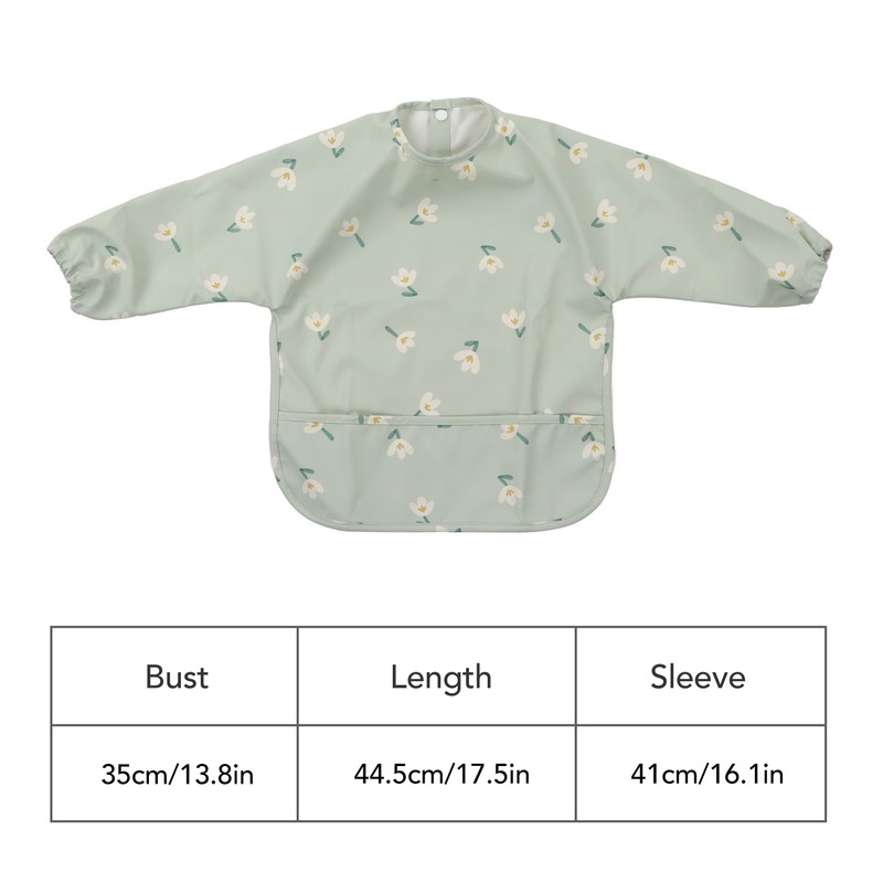 Infant Long Sleeve Bib Waterproof Cute Toddler Soft Sleeved Bib