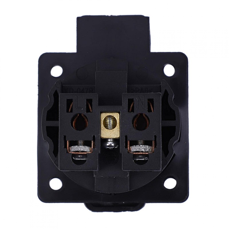 Black German Socket, Industrial Waterproof Black German Socket for Generator
