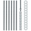 AIMEKE Pack of 6 M8 Threaded Rods, 300 mm Threaded
