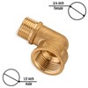 Brass Pipe Fitting 1/2" Male x 3/4" Female Brass Elbow