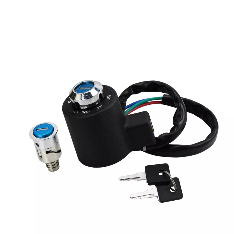 HCMOTORKU Ignition Switch w/ Tail Box Lock Keys For Harley