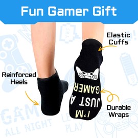 Gamer Gifts For Teen Boys Gaming - Funny Video Game Socks, Gamer Socks Game Stocking Stuffer