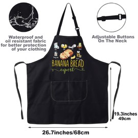 MYSOMY Banana Bread Apron Banana Bread Baker Gift Banana Bread Expert Gifts Banana Bread Maker Gifts (banana bread erpert)