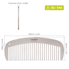 Lixada Titanium Comb Anti-Static Hair Beared Comb Pocket Comb