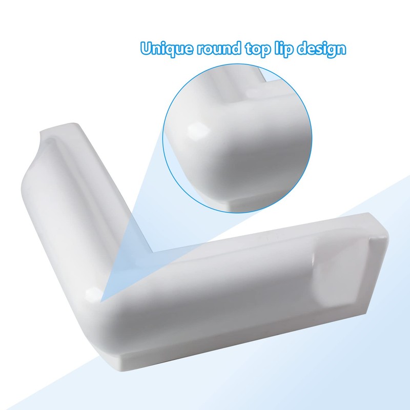 VEITHI White Dock Corner Bumper, 2 Pack Vinyl 90 Degree