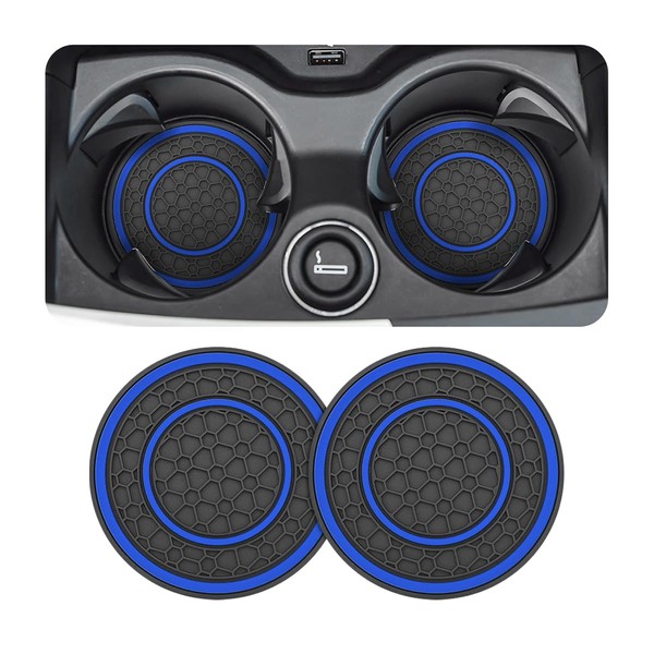 JNNJ Pack of 2 Honeycomb Pattern Car Coasters, Universal Non-Slip