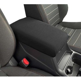 Car Console Covers Plus Handmade in USA Designed for Toyota Venza 2021-2024 Neoprene Auto Armrest Center Console Cover Protector Black