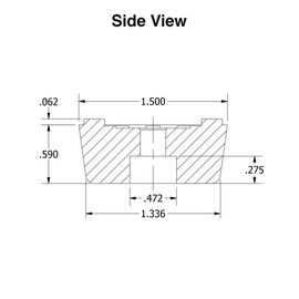 8 Large Square Rubber Feet Foot Bumpers w/Stainless Screws - .590 H X 1.500 W - Made in USA - Heavy Duty, Non Marking for Furniture, Tables, Chairs, Desks, Benches, Sofas, Chests, & Other Items.