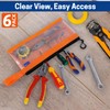 WISEPRO 6 Pack Tool Pouch with Zipper, Waterproof 600D Clear
