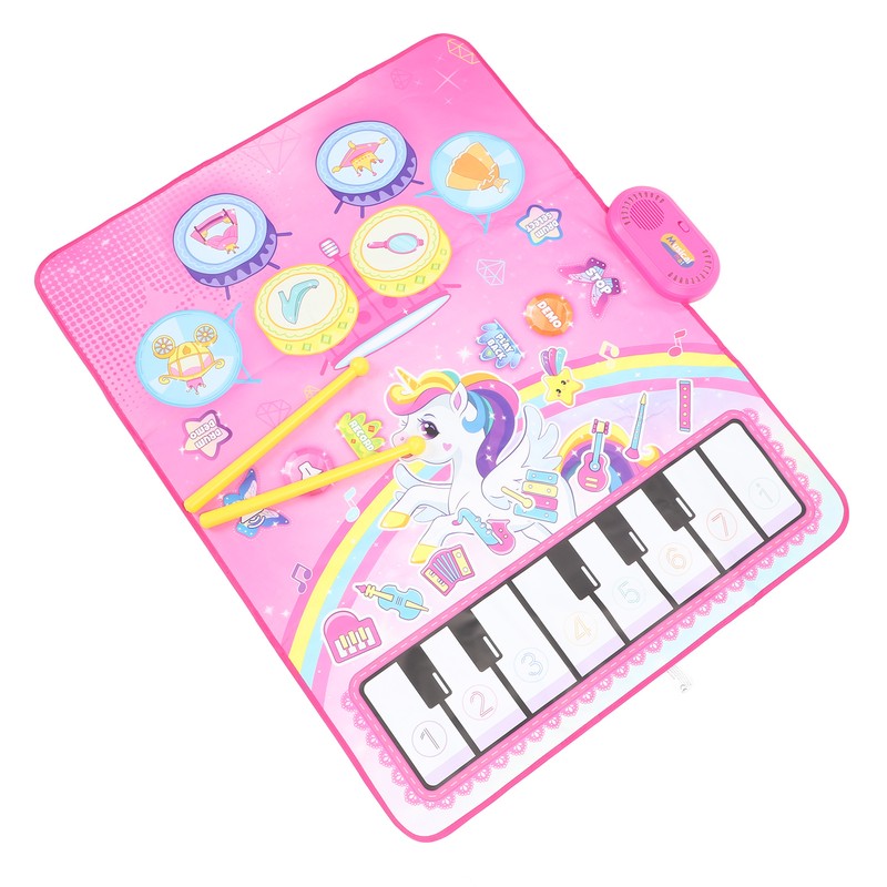 Baby Piano Mat Bright Color Pattern Educational Piano and Drum