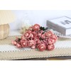 UUXX Pink Ranunculus Artificial Flowers 5 Bouquets Fake Silk Mini