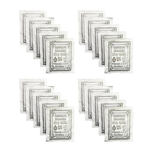 Non-Fat Dry Milk Instant Mix Packets – 15g Each, 20
