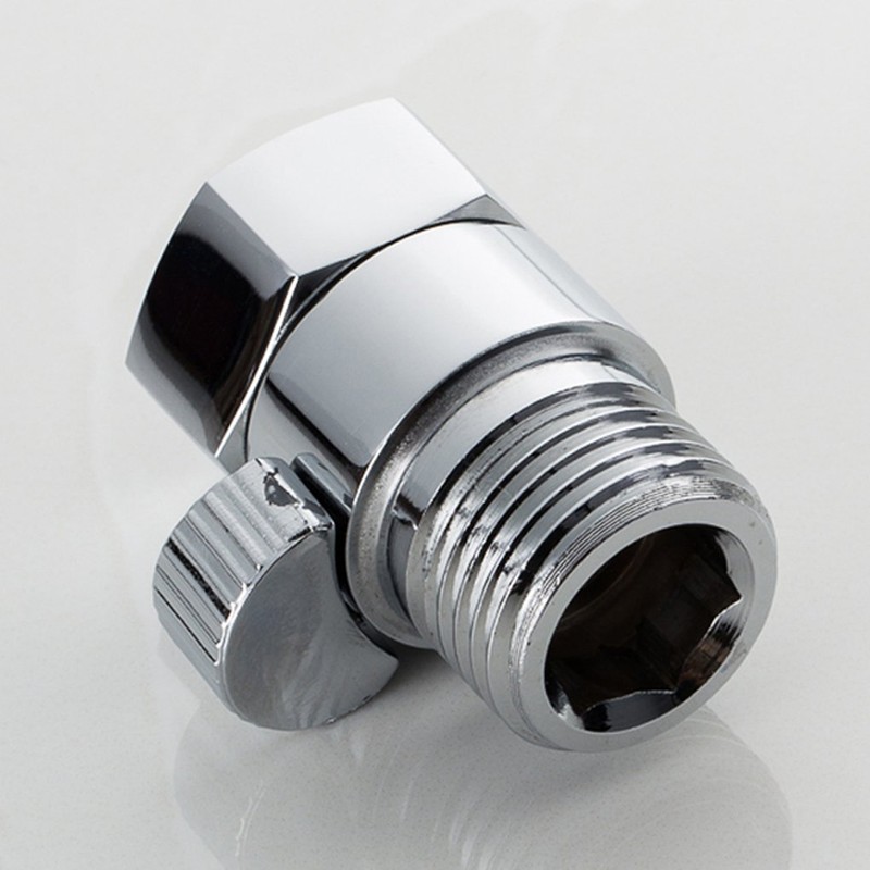 Kabter Brass Shower Flow Control Valve Shut Off Switch,Polished Chrome