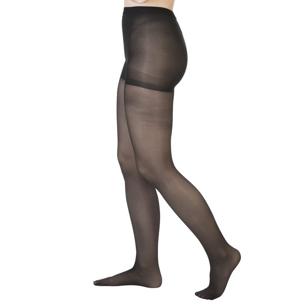 Allegro 8-15 mmHg Essential 83 Sheer Support Pantyhose, Comfortable Compression Hose, Black, X-Tall
