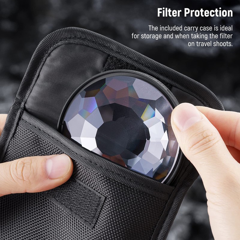 Neewer 82mm Kaleidoscope Prism Lens Filter, Photography Prism Crystal Glass