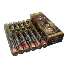 HEM Goddess Incense Sticks 6 Hexagon Packs of 20 = 120 Sticks
