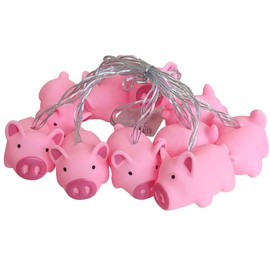 Penfly 1.65m 10LEDs Decorative Fairy Pig Shape Night Mood Light Romantic Lamp for Home Indoor Bedroom Party Festival Décor Warm White