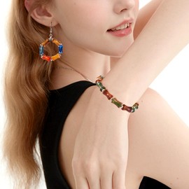 KISSITTY 110pcs Tube Beads for Bracelets Bamboo Stick Spacer Beads 11 Colors Gradient Colorful Craft Beads for Earrings Necklaces Jewelry Making for Women Jewelry Gift