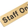 Caledonia Signs 59080 Staff Only Label, Engraved Brass Effect Pvc,