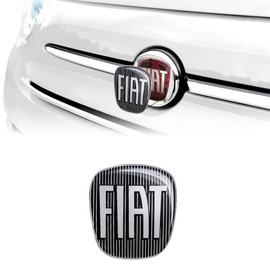 Fiat 3D Sticker Logo 500 Black 71 x 65 mm 14186A