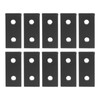 10PCS Flat Tie Plate Aluminum Alloy 2 Holes Rustproof Anti