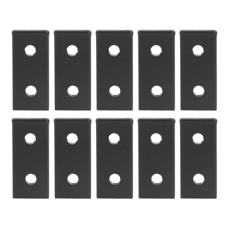 10PCS Flat Tie Plate Aluminum Alloy 2 Holes Rustproof Anti