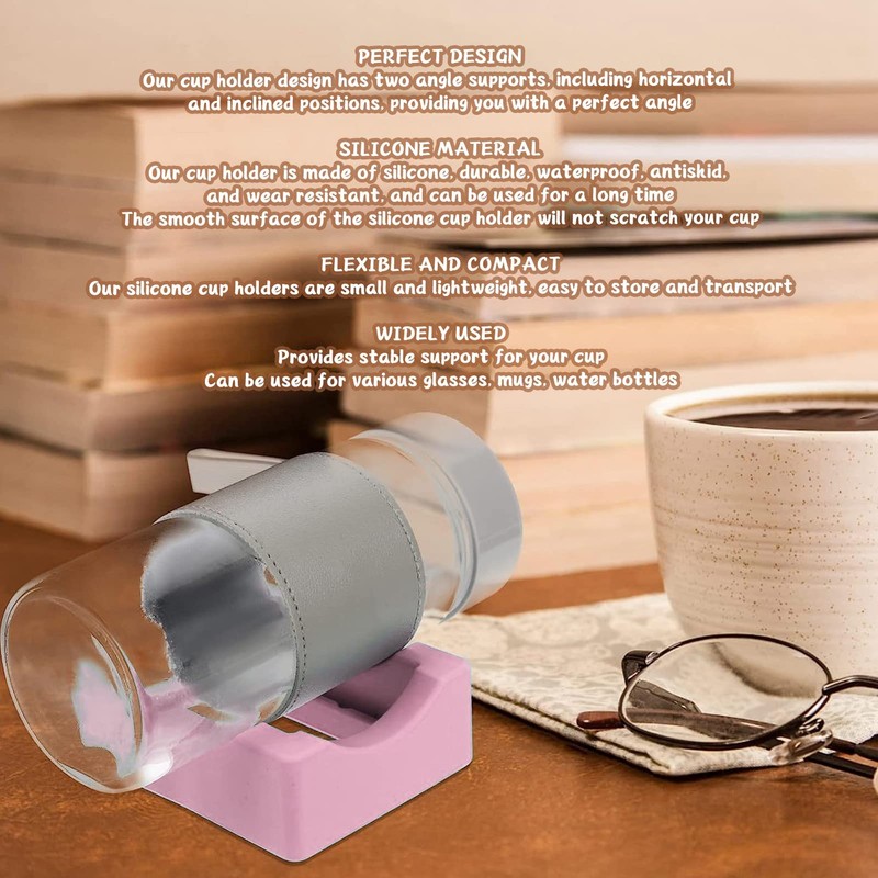 Fdit Cuna Antideslizante para Vasos, Cuna de Silicona para Vasos,