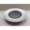 Demoda (Black/Platinum) 8.7 inches (22 cm) Dessert Plate (dm-102)