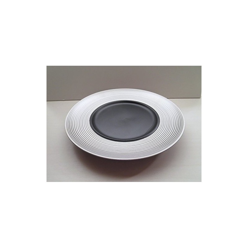 Demoda (Black/Platinum) 8.7 inches (22 cm) Dessert Plate (dm-102)