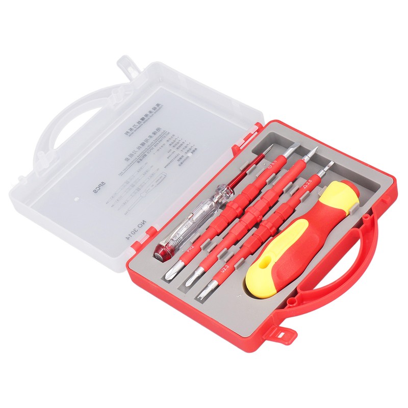 5Pcs Insulated Electrician Screwdriver Set 500V Professional Heavy Duty Cross