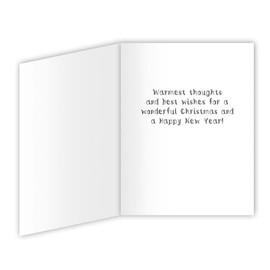 Paper Frenzy Fleece Navidad Sheep Christmas Cards and Envelopes -25 pack, Sheep Fleece Navidad