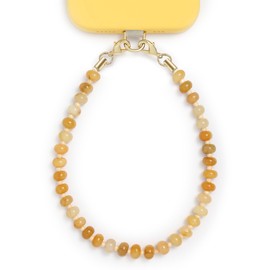 Posadina Natural Stone Phone Charm, Beaded Healing Phone Wrist Strap, Handmade Cellphone Chain Lanyard with Tether Tab