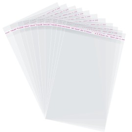 Unbranded Self Sealing Cellophane Bags,7X10 Inches 200 Pcs Clear Resealable Cellophane Bag