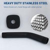 HOMYEP Matte Black Angled Shower Arm with Flange, Wall Mounted