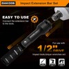 DAKCOS 1/2" Impact Socket Extension Bar Set, 3 Pieces Extensions