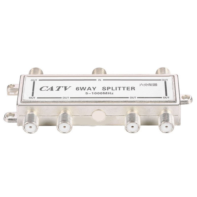 Ciglow Divisor de 6 vías Cable coaxial Antena de TV