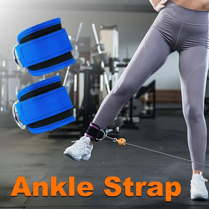 Ankle Straps,Double D-Ring Ankle Resistance Bands Adjustable Wrist Cuffs Kickback